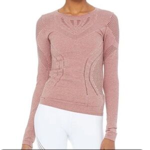 ALO Yoga Dusty Rose Long Sleeve Tee